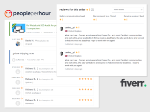 Work on PeoplePerHour & Fiverr